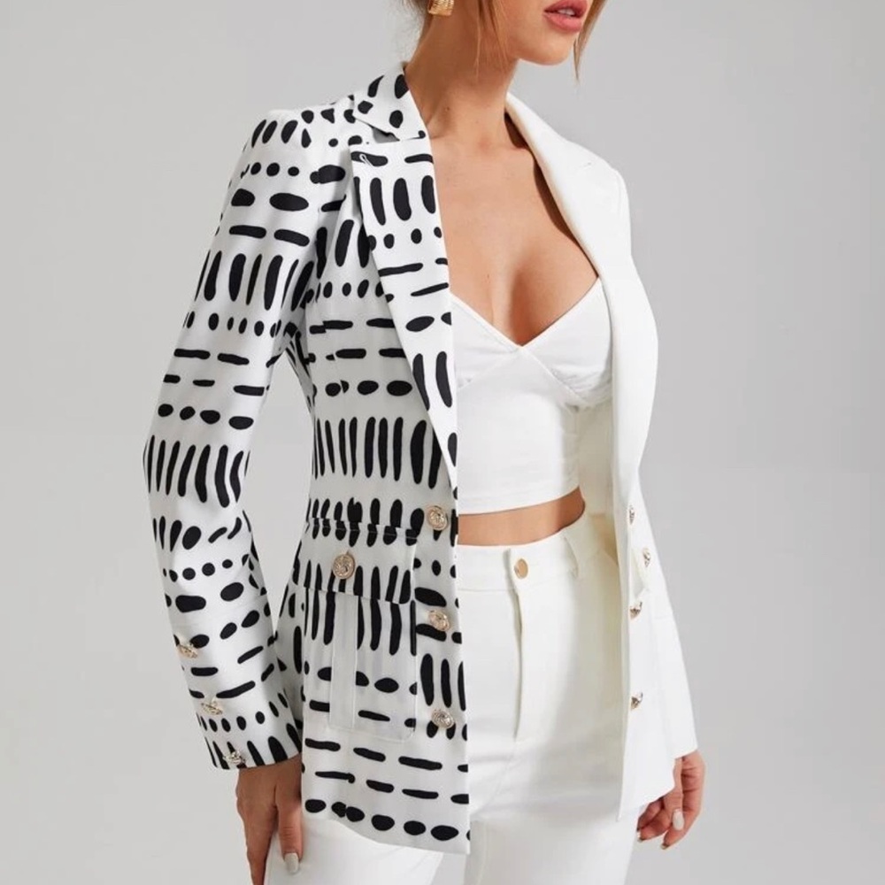 ❣️SOLD❣️Sylvia Mollie Spliced blazer